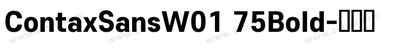 ContaxSansW01 75Bold字体转换